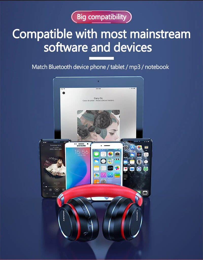 Lenovo HD200 Wireless Bluetooth Headphones