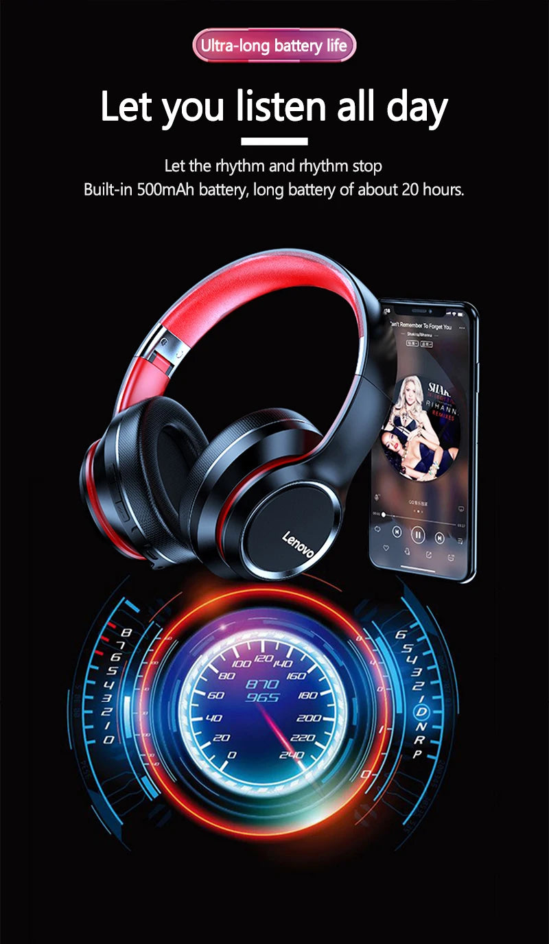 Lenovo HD200 Wireless Bluetooth Headphones