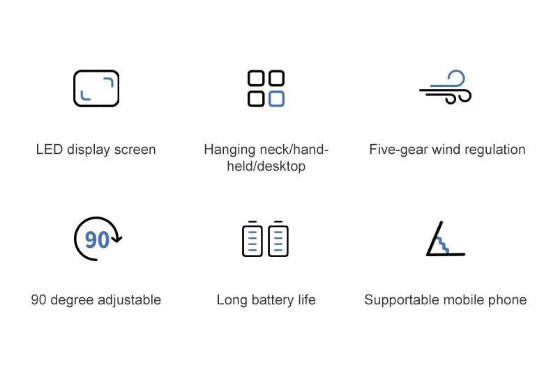 Portable Mini Handheld Fan – Foldable USB Rechargeable Neck Fan