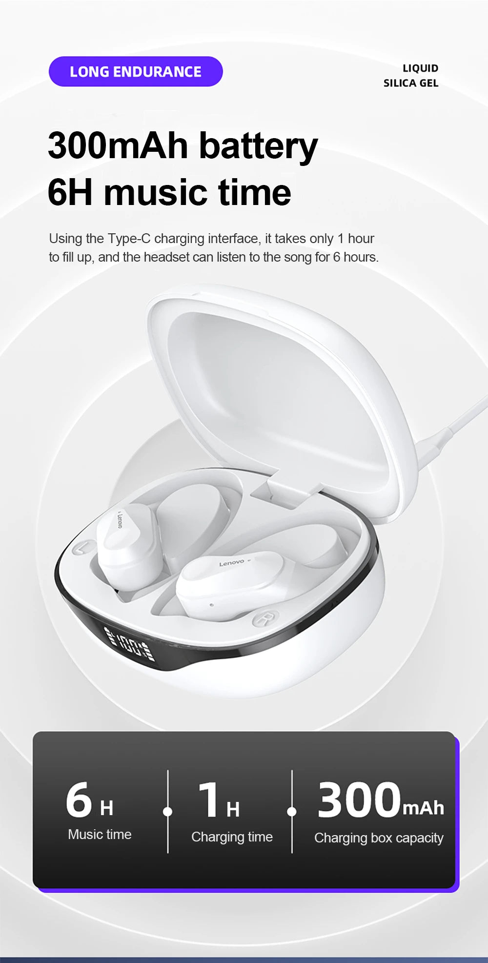 Lenovo LP75 Wireless Sports Earbuds