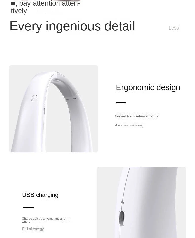 Portable Hands-Free Neck Fan – USB Rechargeable Bladeless Cooling Fan