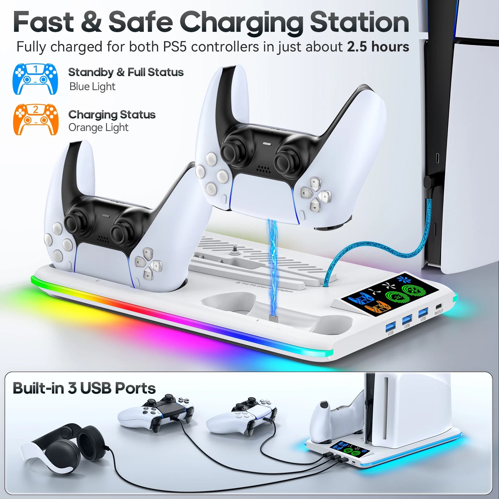 PS5 RGB Cooling Stand