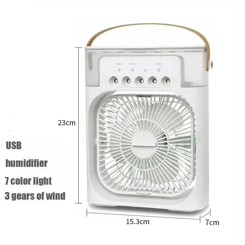 3-in-1 Portable Air Cooler Fan with Humidifier & LED Night Light