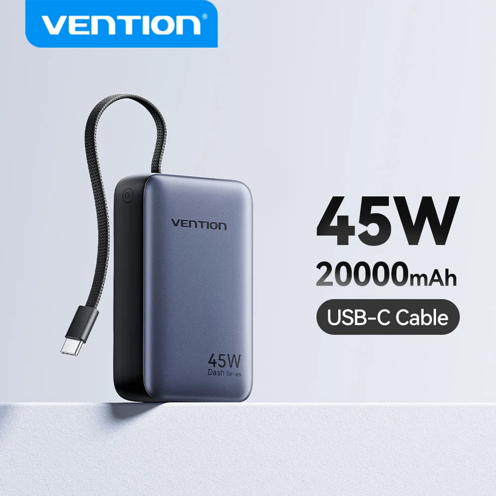 Vention 20,000mAh 45W Fast Charging Power Bank