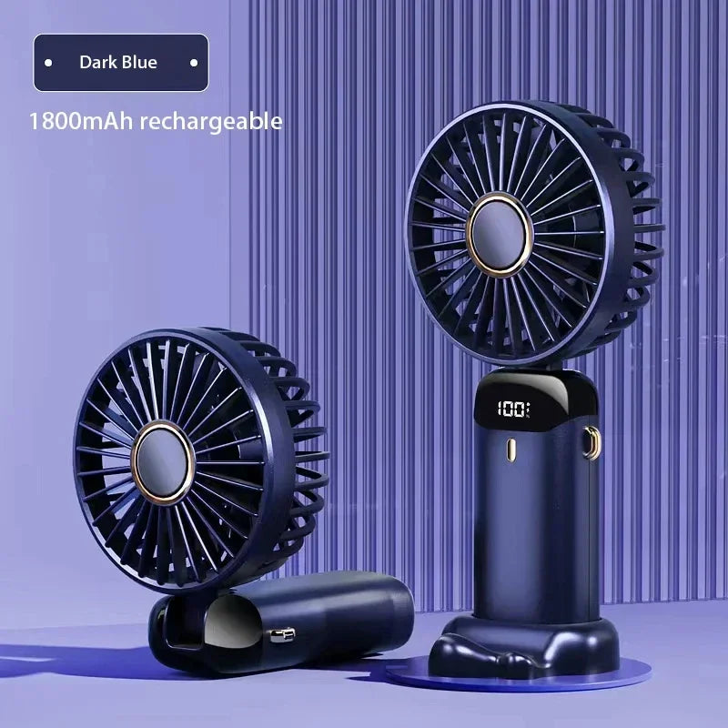 Portable Mini Handheld Fan – Foldable USB Rechargeable Neck Fan