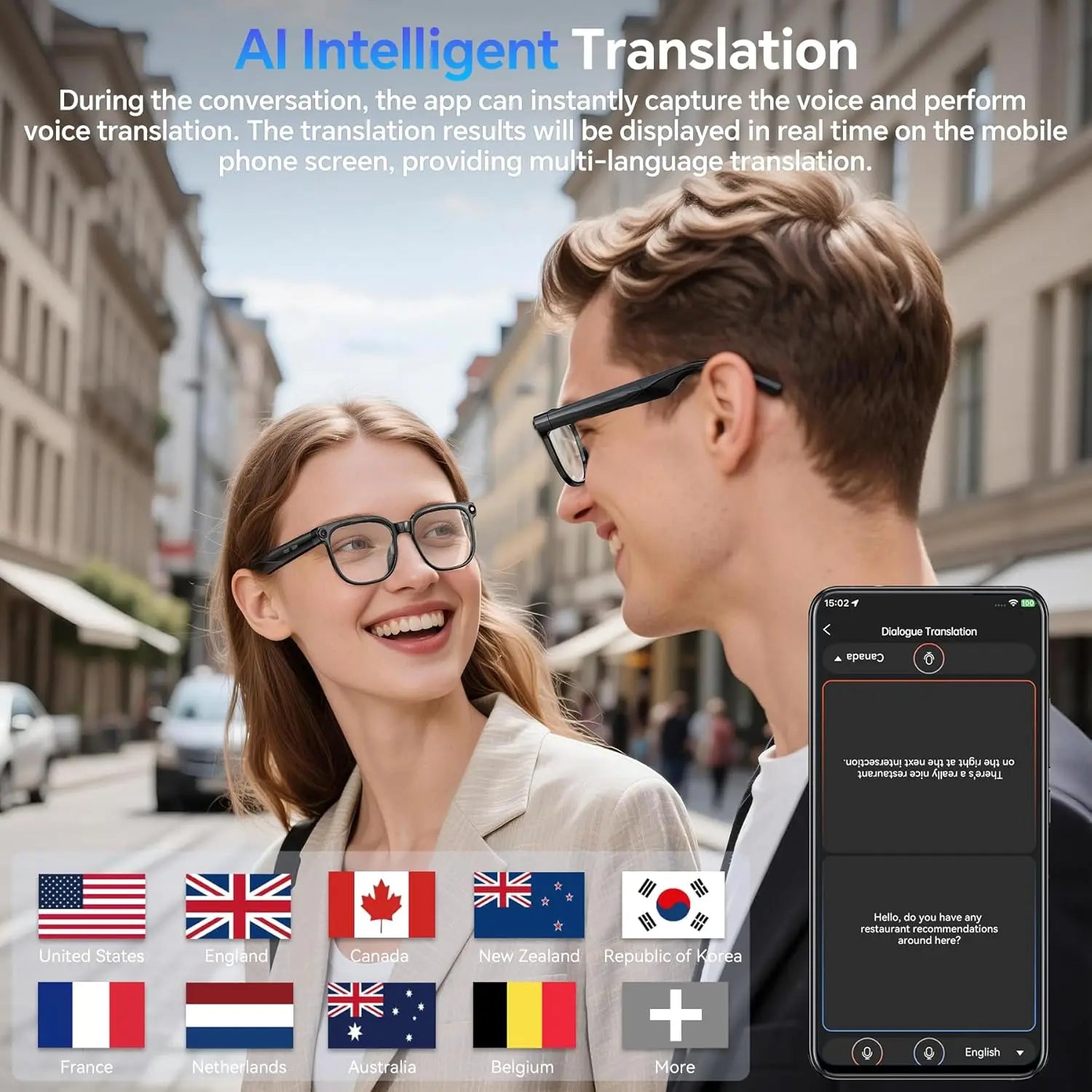 Smart Ai bluetooth glasses