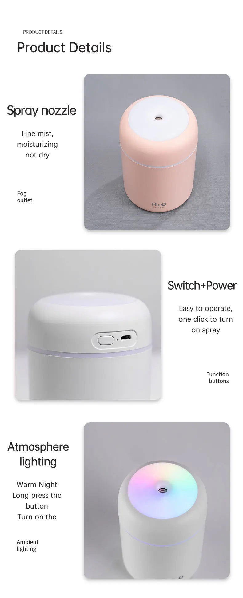 300ml Aromatherapy Diffuser & Humidifier