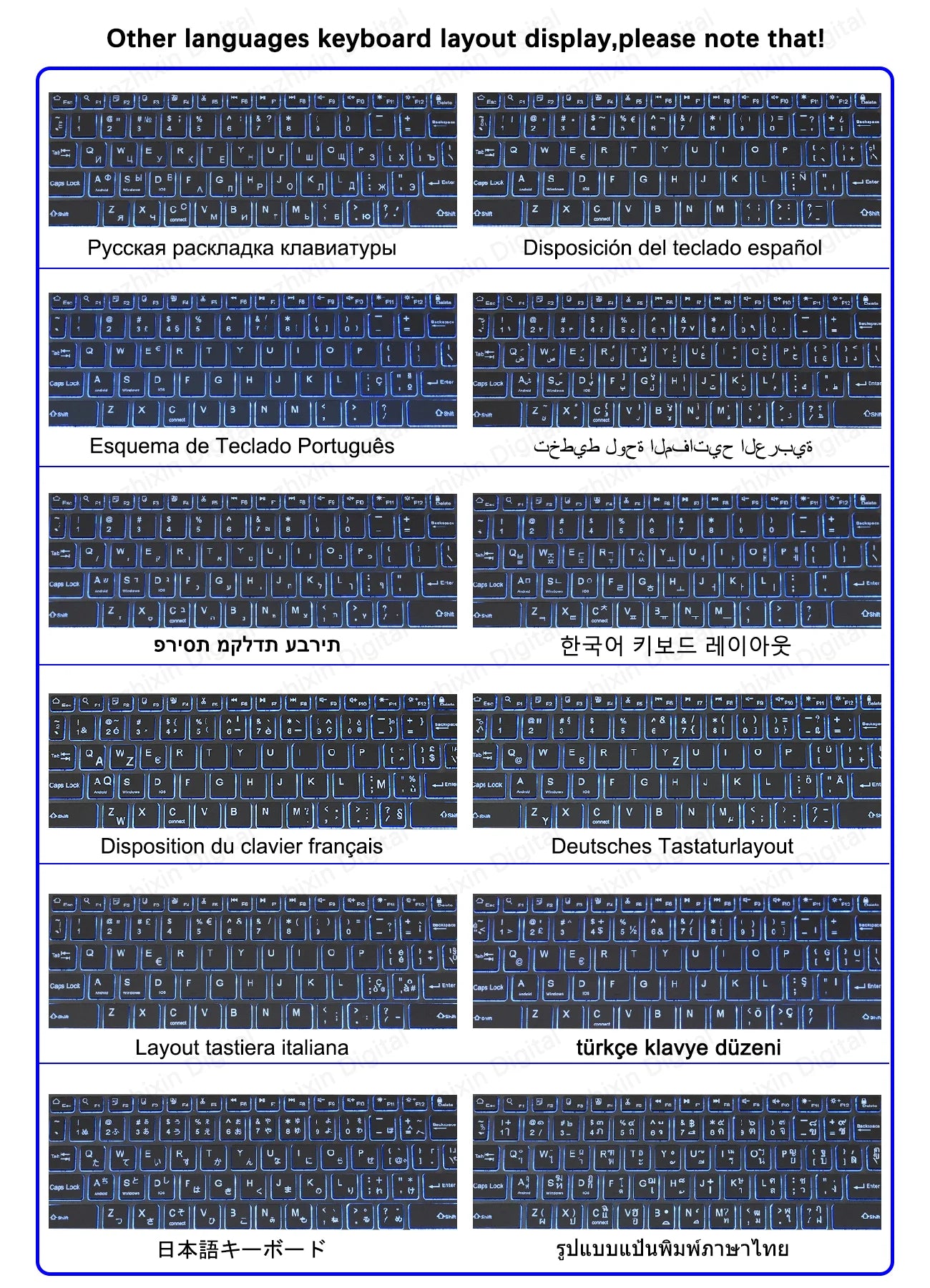 10" RGB Backlit Bluetooth Keyboard