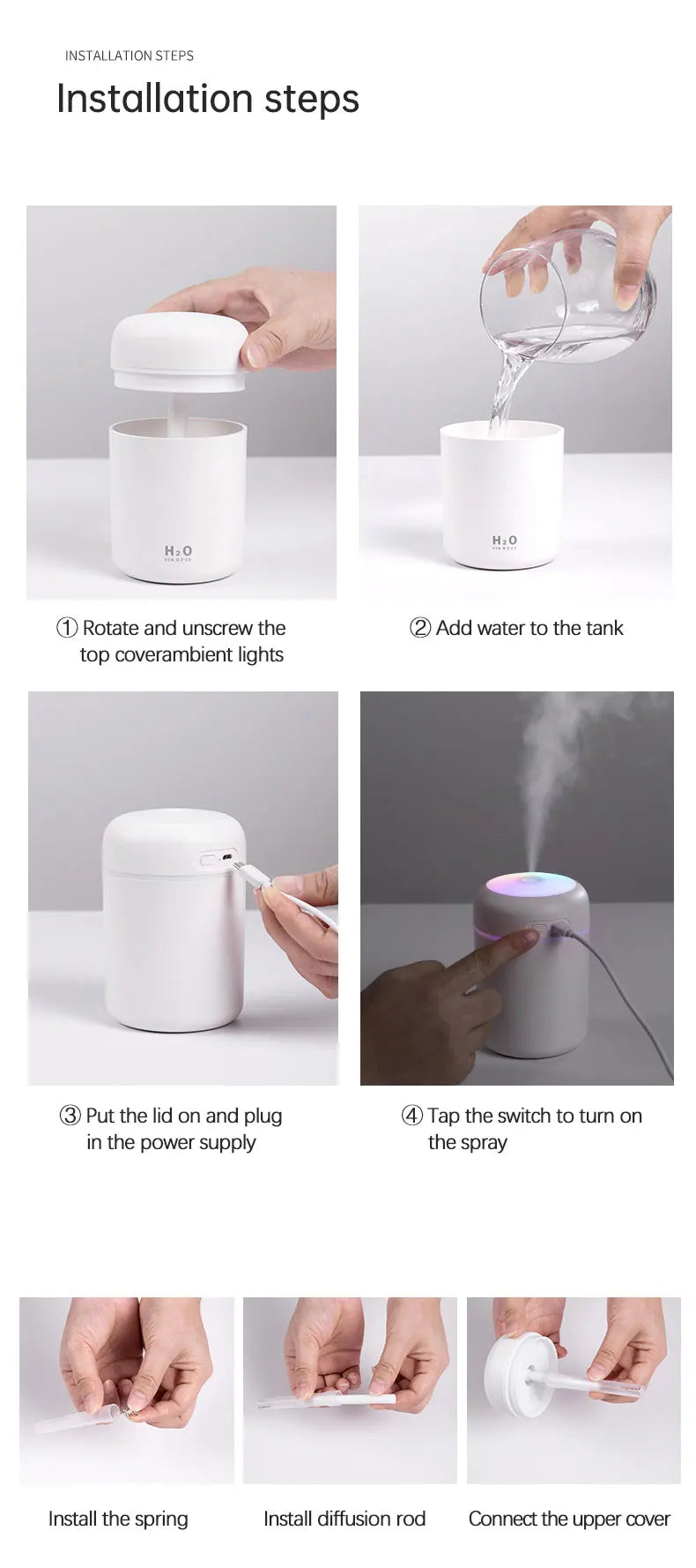 300ml Aromatherapy Diffuser & Humidifier