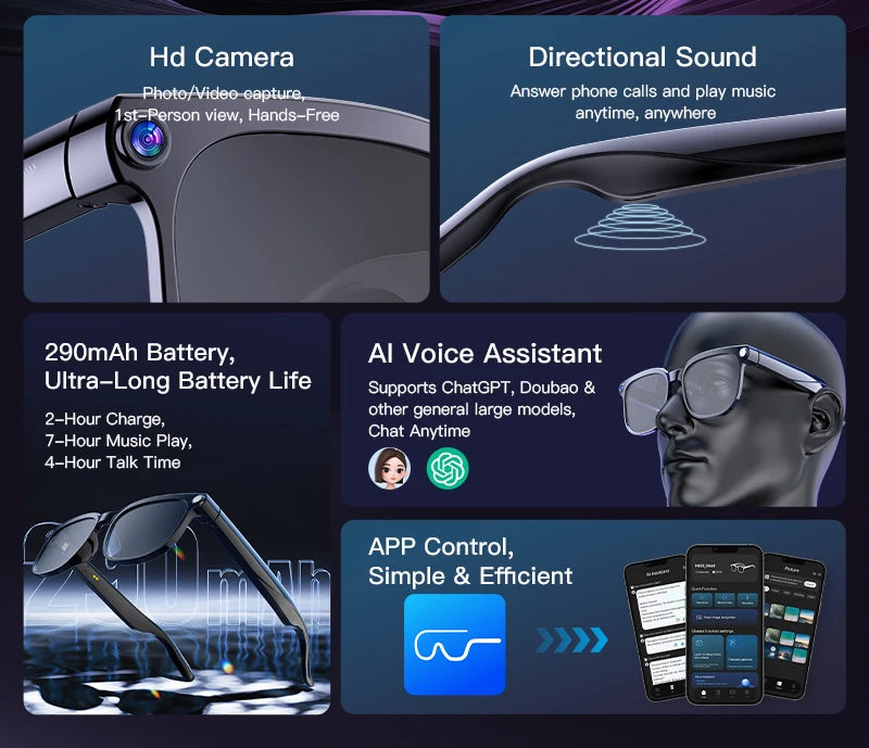Smart Ai bluetooth glasses