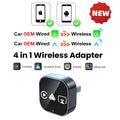 4-in-1 Wireless CarPlay & Android Auto AI Box