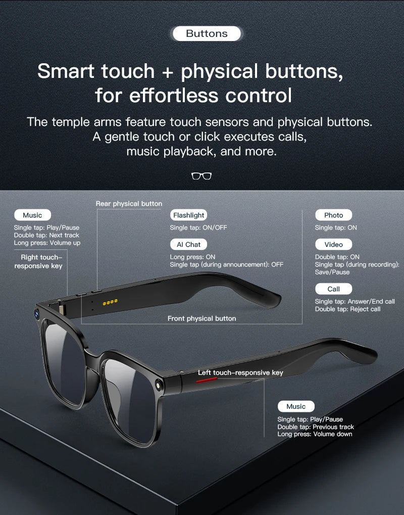 Smart Ai bluetooth glasses