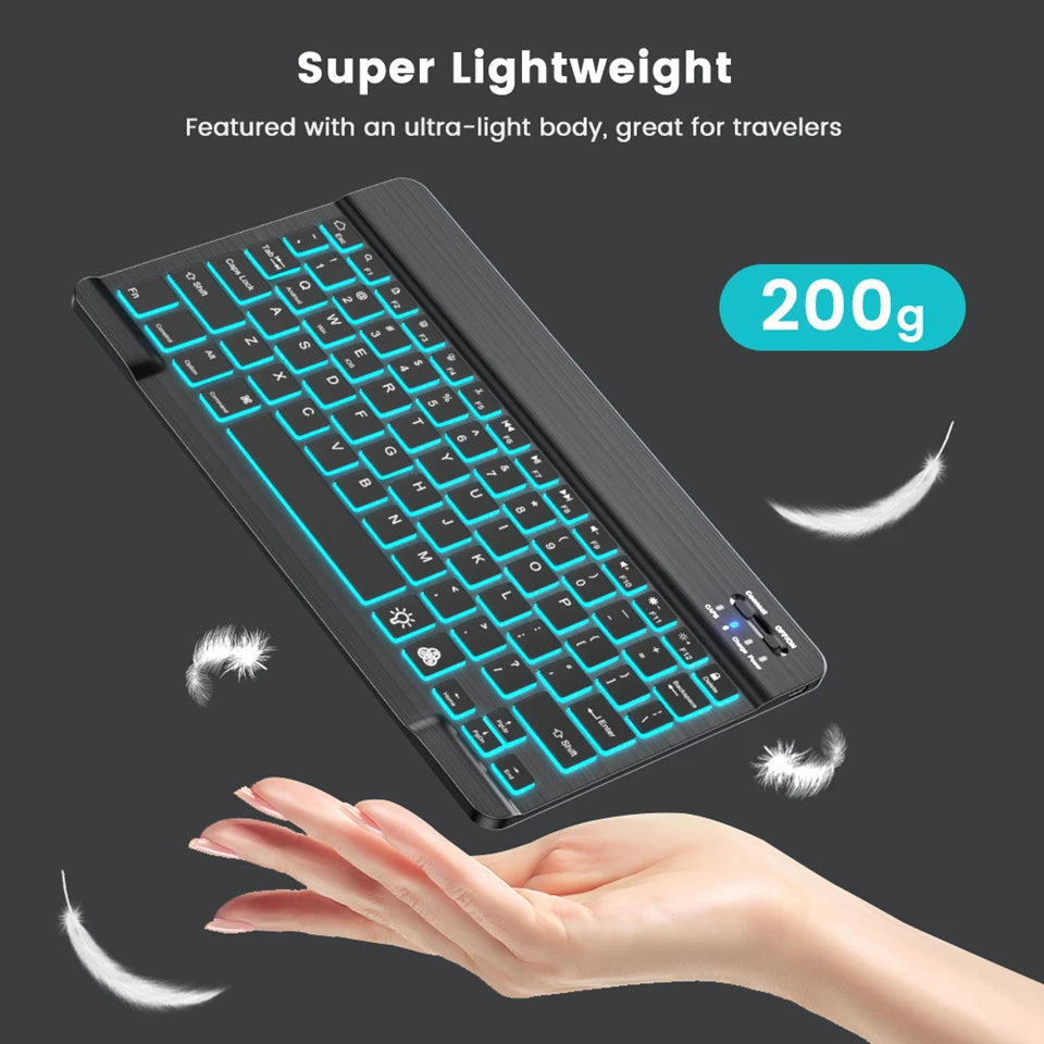 10" RGB Backlit Bluetooth Keyboard