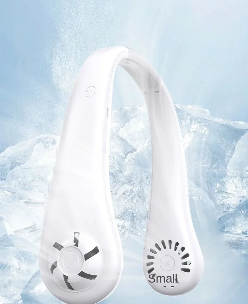 Portable Hands-Free Neck Fan – USB Rechargeable Bladeless Cooling Fan