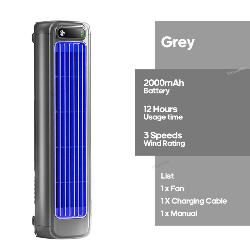 KINSCOTER Rechargeable Wall Mount Fan – 3 Speed Silent Cooling Fan