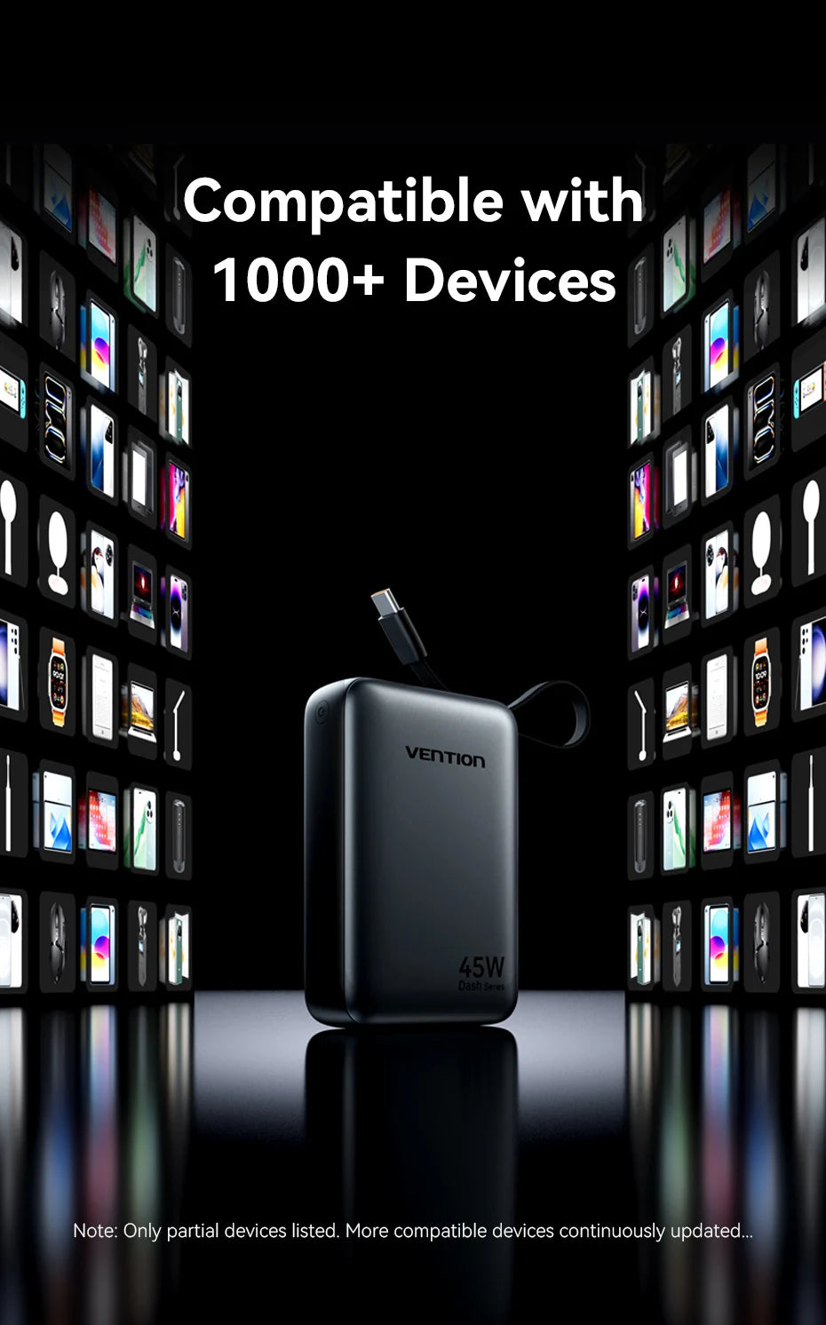 Vention 20,000mAh 45W Fast Charging Power Bank