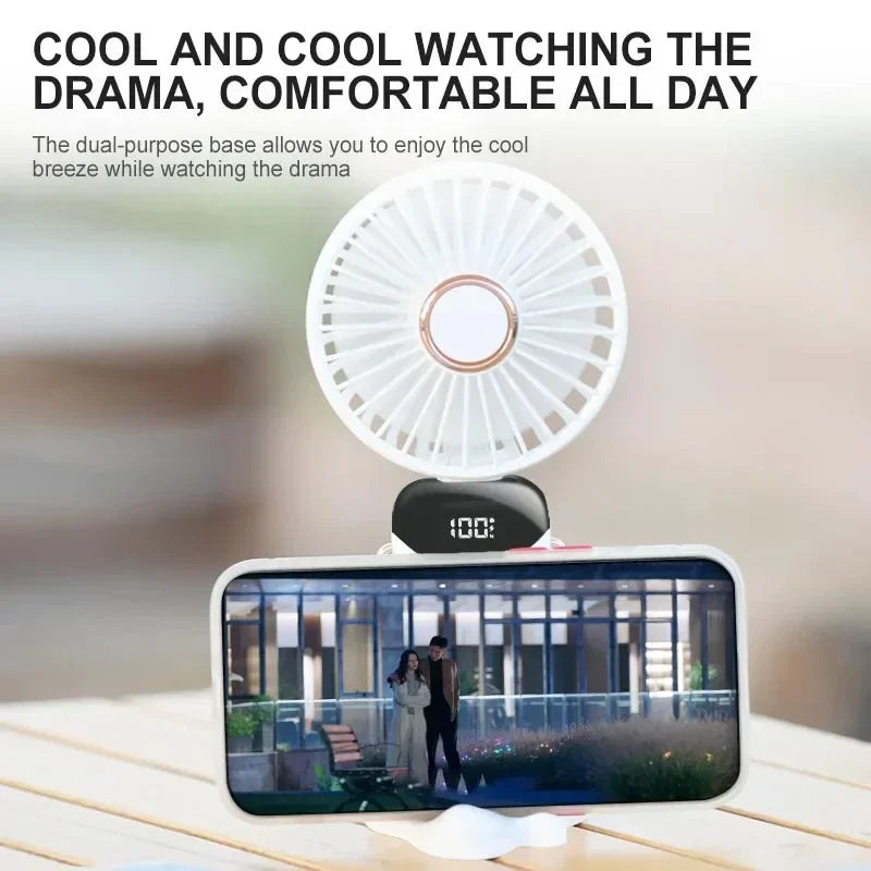 Portable Mini Handheld Fan – Foldable USB Rechargeable Neck Fan