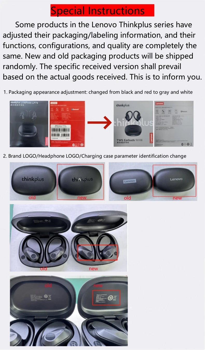 Lenovo LP75 Wireless Sports Earbuds