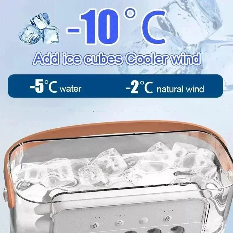 3-in-1 Portable Air Cooler Fan with Humidifier & LED Night Light