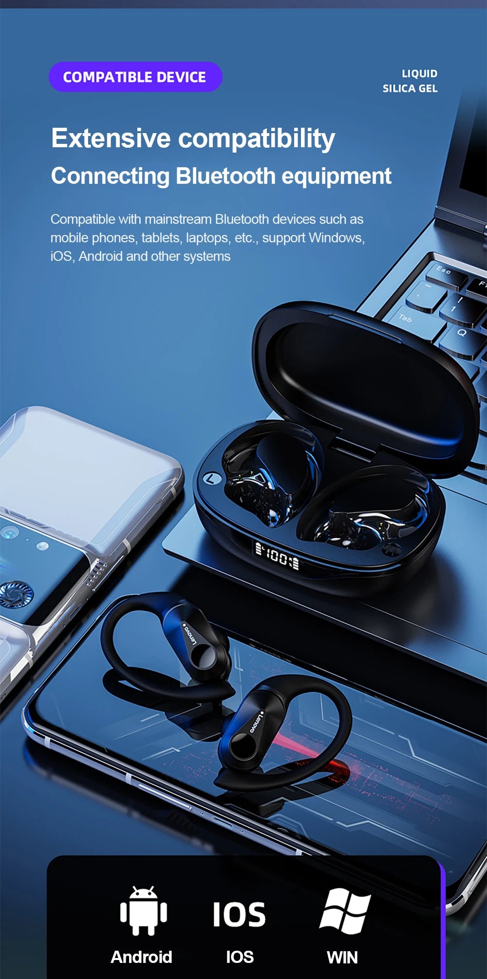Lenovo LP75 Wireless Sports Earbuds