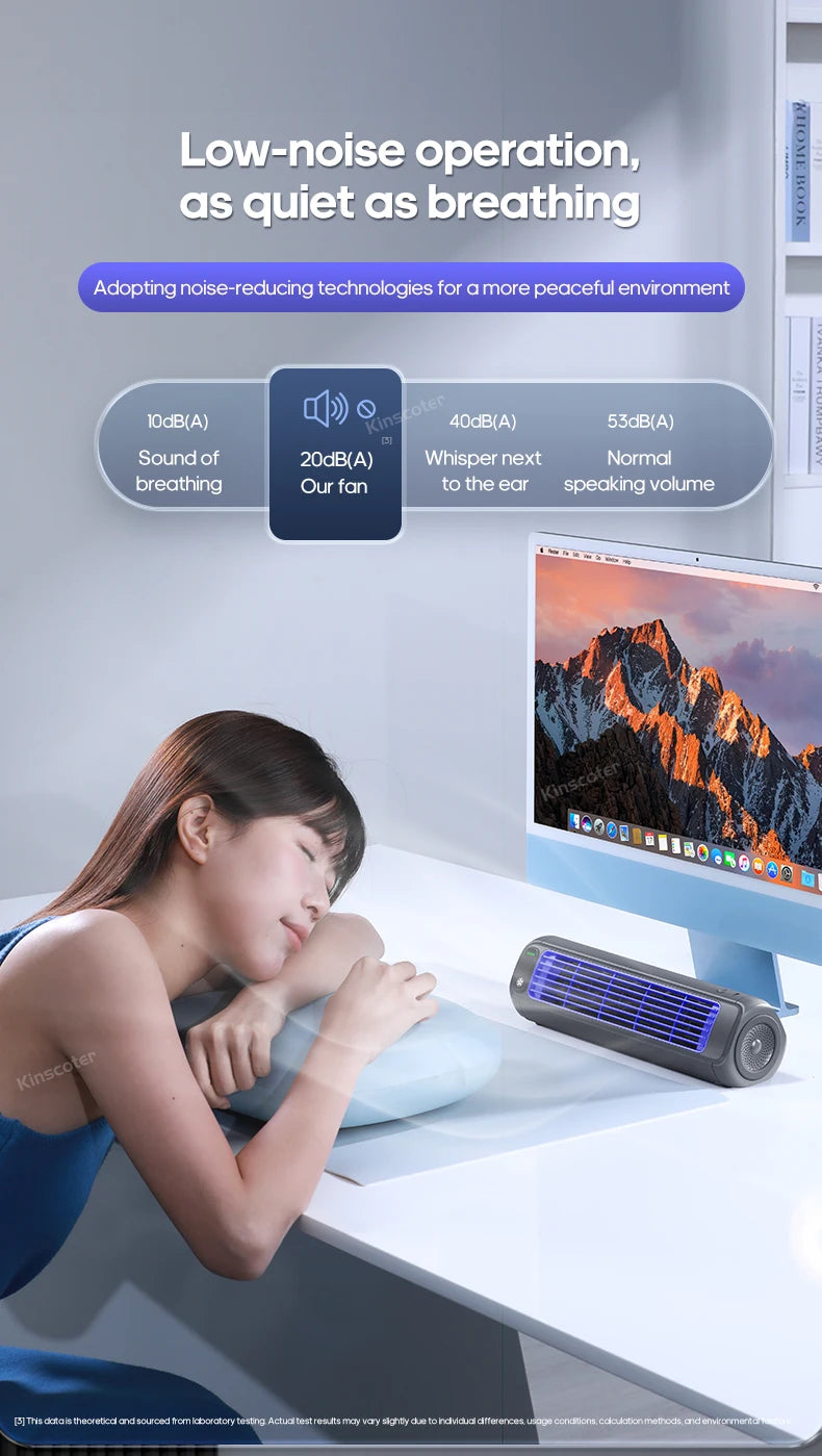 KINSCOTER Rechargeable Wall Mount Fan – 3 Speed Silent Cooling Fan