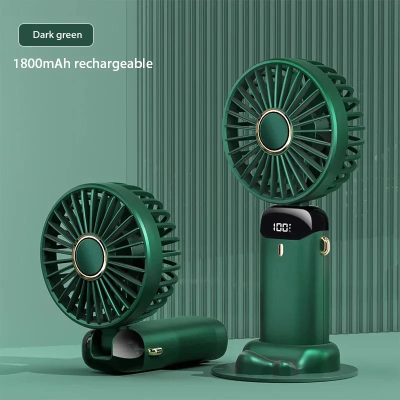 Portable Mini Handheld Fan – Foldable USB Rechargeable Neck Fan