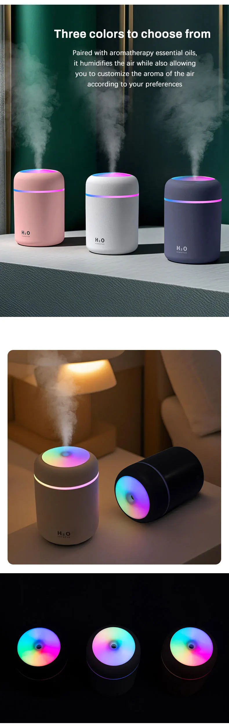 300ml Aromatherapy Diffuser & Humidifier