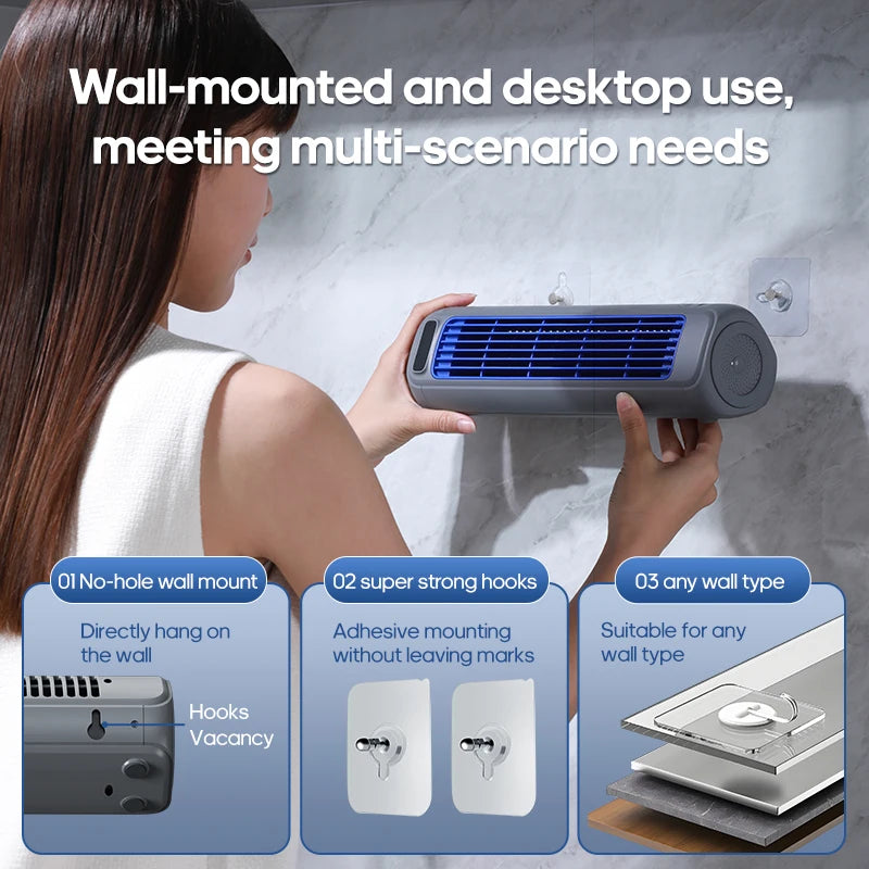 KINSCOTER Rechargeable Wall Mount Fan – 3 Speed Silent Cooling Fan