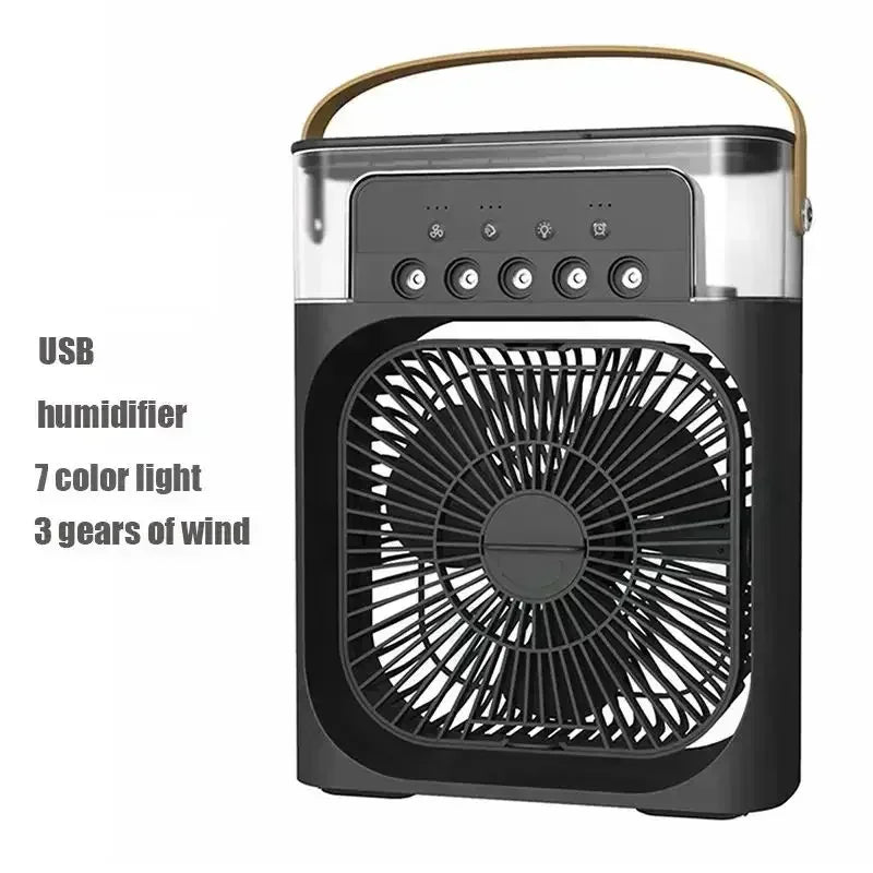 3-in-1 Portable Air Cooler Fan with Humidifier & LED Night Light