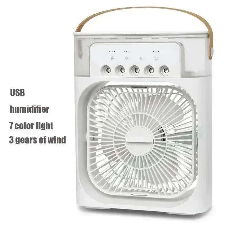 3-in-1 Portable Air Cooler Fan with Humidifier & LED Night Light