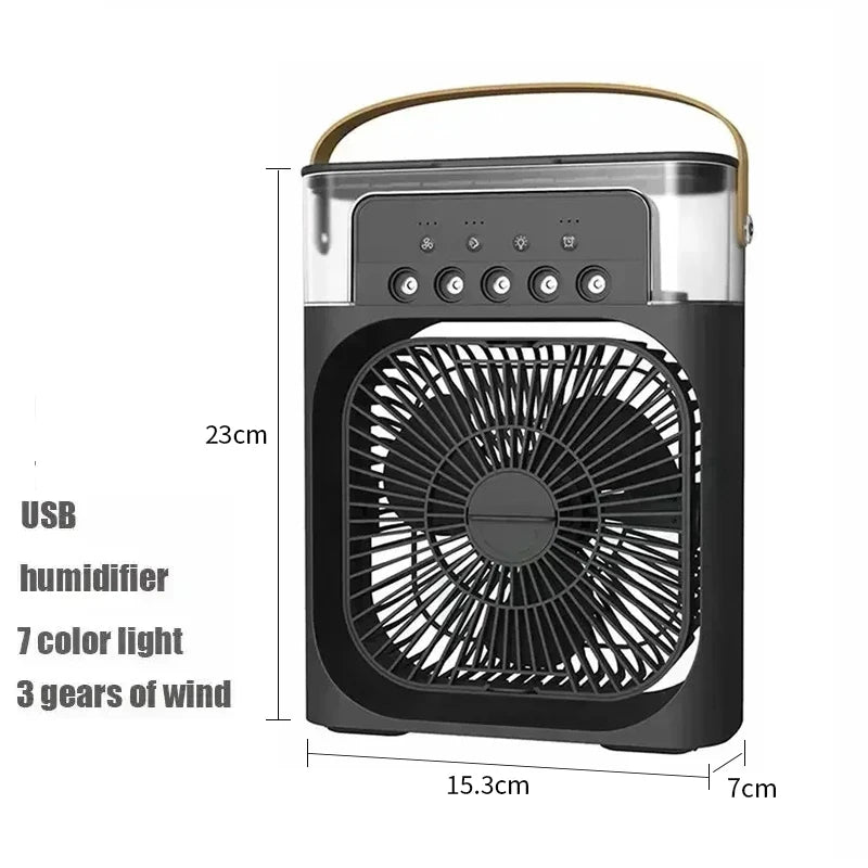 3-in-1 Portable Air Cooler Fan with Humidifier & LED Night Light