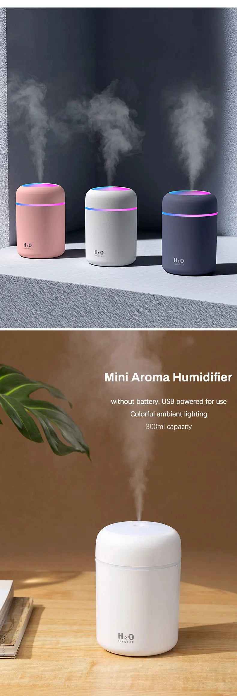 300ml Aromatherapy Diffuser & Humidifier