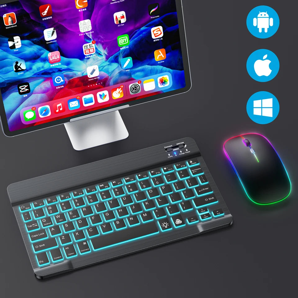10" RGB Backlit Bluetooth Keyboard