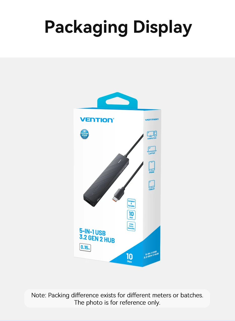 Vention 5-Port USB-C & USB 3.2 Hub